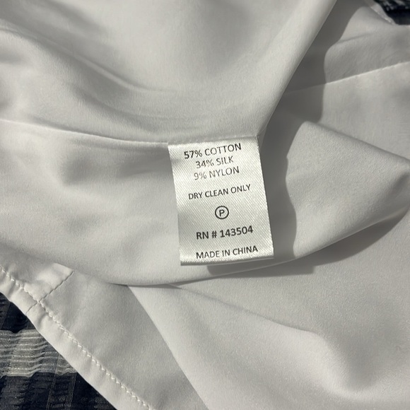 Marie Oliver Silk Blend Tiered Bay Navy and White Dress Size XXS - Picture 7 of 11